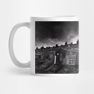 Storm gathering over a street in Burslem, Stoke on Trent, UK Mug